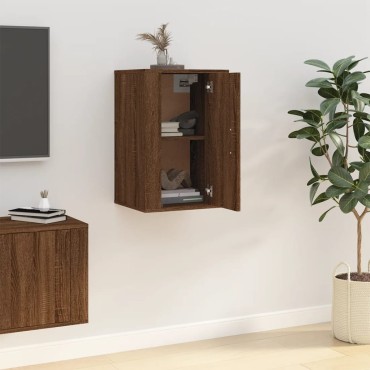 vidaXL Έπιπλο Τηλεόρασης Επιτοίχιο Καφέ Δρυς 40x34,5x60cm