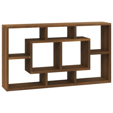 vidaXL Ραφιέρα Τοίχου 8 Τμημάτων Καφέ Δρυς 85x16x47,5cm 1 τεμ.
