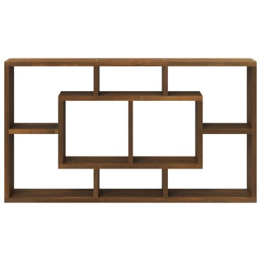 vidaXL Ραφιέρα Τοίχου 8 Τμημάτων Καφέ Δρυς 85x16x47,5cm 1 τεμ.
