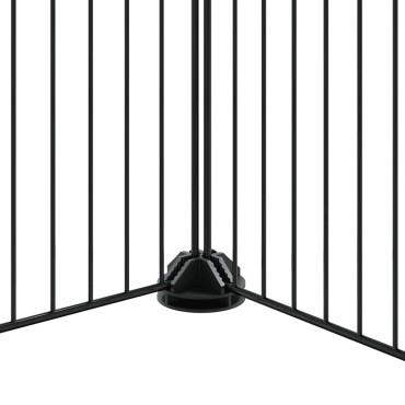 vidaXL Κλουβί Κατοικίδιων με 20 Πάνελ + Πόρτα Μαύρο 35 x 35εκ Ατσάλινο