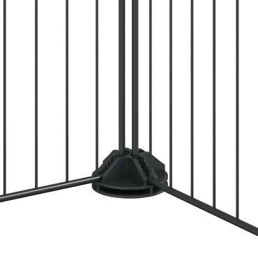 vidaXL Κλουβί Κατοικίδιων με 12 Πάνελ + Πόρτα Μαύρο 35 x 35εκ Ατσάλινο