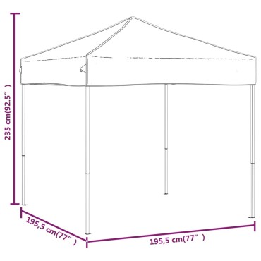 vidaXL Τέντα Εκδηλώσεων Πτυσσόμενη Taupe 2 x 2 μ.