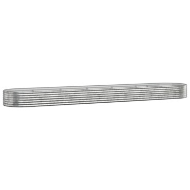 vidaXL Ζαρντινιέρα Ασημί 507x100x36 εκ. Ατσάλι με Ηλεκτρ. Βαφή Πούδρας