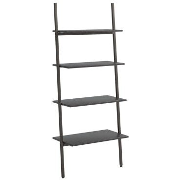 vidaXL Ραφιέρα Κεκλιμένη 4 Επιπέδων Μαύρη 64x34x150,5cm 1 τεμ.