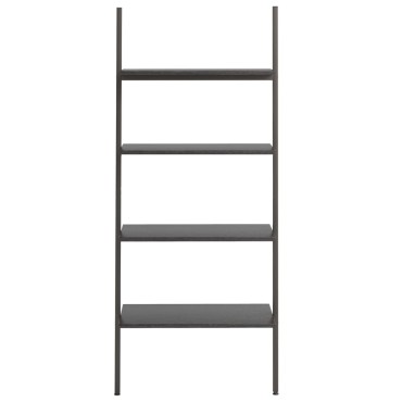 vidaXL Ραφιέρα Κεκλιμένη 4 Επιπέδων Μαύρη 64x34x150,5cm 1 τεμ.