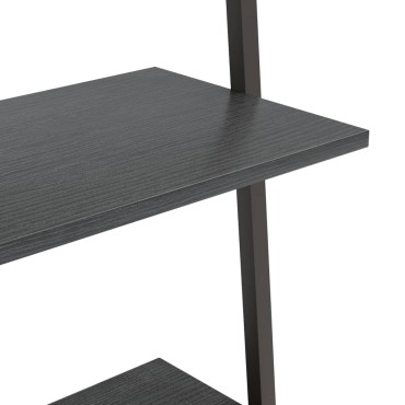 vidaXL Ραφιέρα Κεκλιμένη 4 Επιπέδων Μαύρη 64x34x150,5cm 1 τεμ.