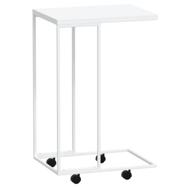 vidaXL Βοηθητικό Τραπέζι με Ρόδες Λευκό 40x30x63,5cm Επεξεργ. Ξύλο