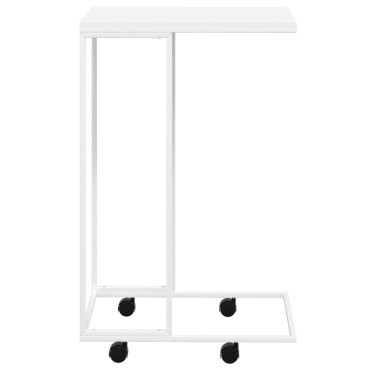 vidaXL Βοηθητικό Τραπέζι με Ρόδες Λευκό 40x30x63,5cm Επεξεργ. Ξύλο