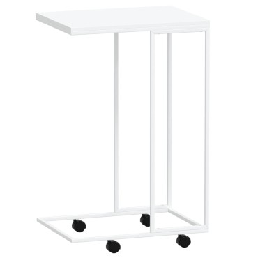 vidaXL Βοηθητικό Τραπέζι με Ρόδες Λευκό 40x30x63,5cm Επεξεργ. Ξύλο