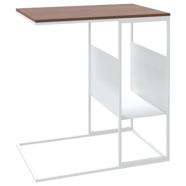 vidaXL Τραπέζι Βοηθητικό Λευκό 55x36x59,5cm από Επεξεργασμένο Ξύλο 1 τεμ.