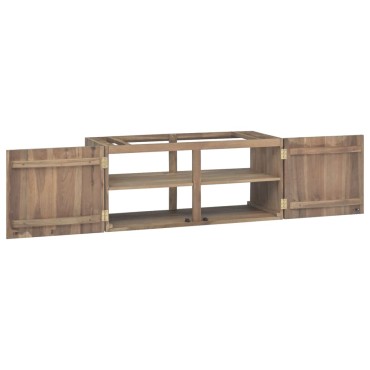 vidaXL Ντουλάπι Μπάνιου Επιτοίχιο 90x39x40cm από Μασίφ Ξύλο Teak 1 τεμ.