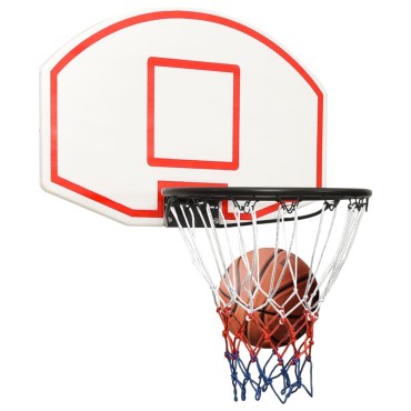 vidaXL Ταμπλό Μπασκέτας Λευκό 71 x 45 x 2 εκ. από Πολυαιθυλένιο