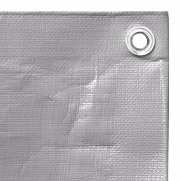 vidaXL Μουσαμάς Γκρι 260 γρ./μ.² 4x5 μ. από HDPE