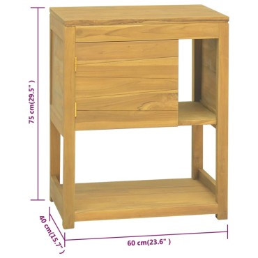 vidaXL Έπιπλο Μπάνιου 60x40x75cm από Μασίφ Ξύλο Teak 1 τεμ.