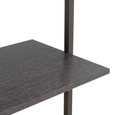 vidaXL Ραφιέρα Κεκλιμένη 4 Επιπέδων Μαύρη 64x35x152,5cm 1 τεμ.