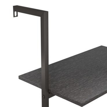 vidaXL Ραφιέρα Κεκλιμένη 4 Επιπέδων Μαύρη 64x35x152,5cm 1 τεμ.