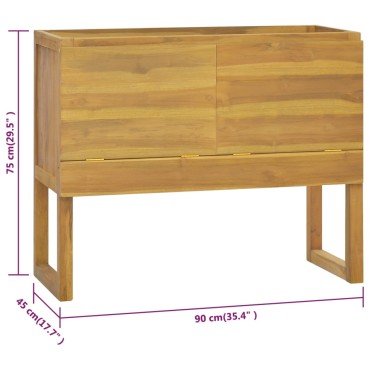 vidaXL Έπιπλο Μπάνιου 90x40x75,5cm από Μασίφ Ξύλο Teak 1 τεμ.