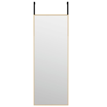 vidaXL Καθρέπτης Πόρτας Χρυσός 30 x 80 εκ. από Γυαλί και Αλουμίνιο