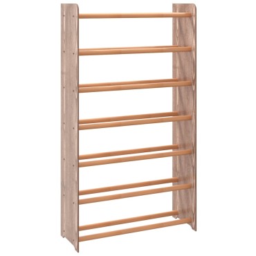 vidaXL Παπουτσοθήκη Καφέ 65x24x117cm από Επεξεργασμένο Ξύλο
