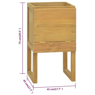 vidaXL Έπιπλο Μπάνιου 41x40x75cm από Μασίφ Ξύλο Teak 1 τεμ.