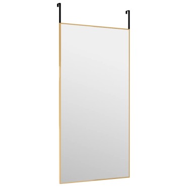 vidaXL Καθρέπτης Πόρτας Χρυσό 40 x 80 εκ. από Γυαλί και Αλουμίνιο