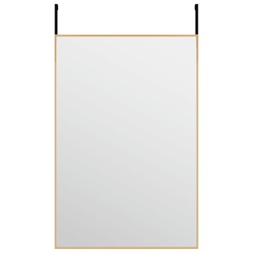 vidaXL Καθρέπτης Πόρτας Χρυσός 40 x 60 εκ. από Γυαλί και Αλουμίνιο