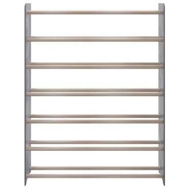 vidaXL Παπουτσοθήκη Γκρι 90x24x117cm από Επεξεργασμένο Ξύλο