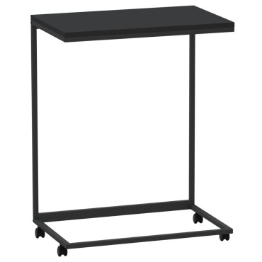 vidaXL Βοηθητικό Τραπέζι με Ρόδες Μαύρο 55x35x70cm Επεξ. Ξύλο