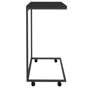 vidaXL Βοηθητικό Τραπέζι με Ρόδες Μαύρο 55x35x70cm Επεξ. Ξύλο