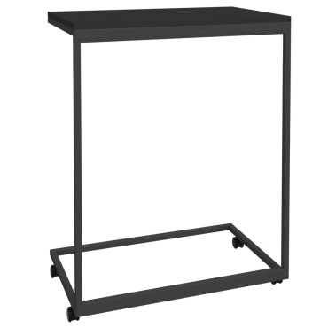 vidaXL Βοηθητικό Τραπέζι με Ρόδες Μαύρο 55x35x70cm Επεξ. Ξύλο