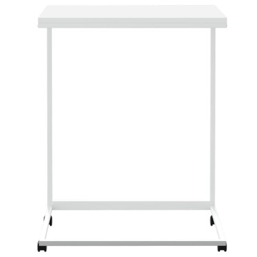 vidaXL Βοηθητικό Τραπέζι με Ρόδες Λευκό 55x35x70cm Επεξ. Ξύλο