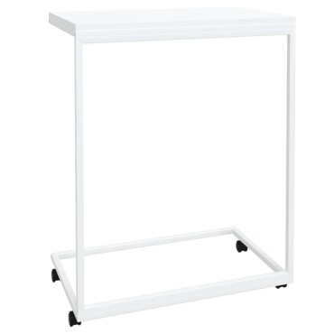 vidaXL Βοηθητικό Τραπέζι με Ρόδες Λευκό 55x35x70cm Επεξ. Ξύλο