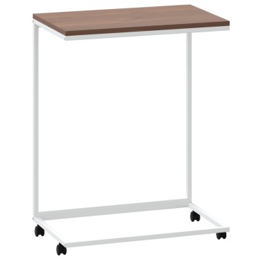 vidaXL Βοηθητικό Τραπέζι με Ρόδες Λευκό 55x35x70cm Επεξ. Ξύλο