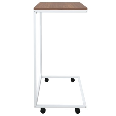 vidaXL Βοηθητικό Τραπέζι με Ρόδες Λευκό 55x35x70cm Επεξ. Ξύλο