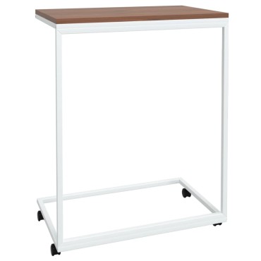 vidaXL Βοηθητικό Τραπέζι με Ρόδες Λευκό 55x35x70cm Επεξ. Ξύλο