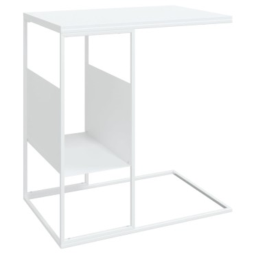 vidaXL Τραπέζι Βοηθητικό Λευκό 55x36x59,5cm από Επεξεργασμένο Ξύλο 1 τεμ.