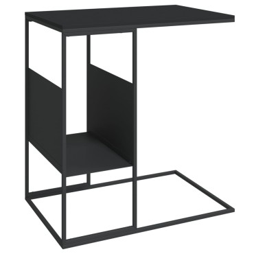 vidaXL Τραπέζι Βοηθητικό Μαύρο 55x36x59,5cm από Επεξεργασμένο Ξύλο 1 τεμ.
