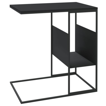 vidaXL Τραπέζι Βοηθητικό Μαύρο 55x36x59,5cm από Επεξεργασμένο Ξύλο 1 τεμ.