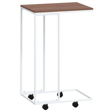 vidaXL Βοηθητικό Τραπέζι με Ρόδες Λευκό 40x30x63,5cm Επεξεργ. Ξύλο