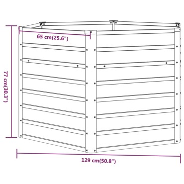 vidaXL Ζαρντινιέρα Σκουριασμένο 129x129x77 εκ. Ατσάλι Σκληρυθέν Αέρα