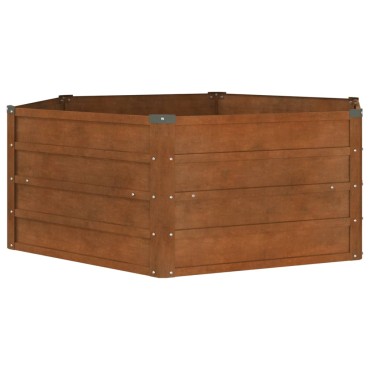vidaXL Ζαρντινιέρα Σκουριασμένο 129x129x45 εκ. Ατσάλι Σκληρυθέν Αέρα