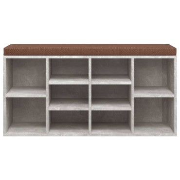 vidaXL Παπουτσοθήκη Γκρι Σκυρ. 103x30x48cm από Επεξεργασμένο Ξύλο 1 τεμ.