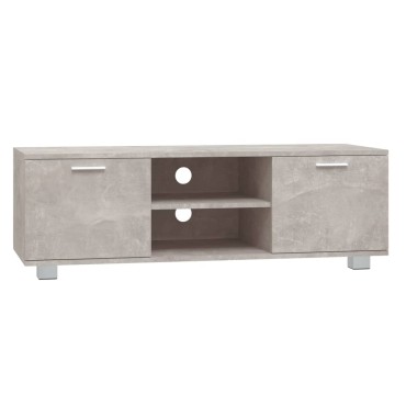 vidaXL Έπιπλο Τηλεόρασης Γκρι Σκυροδέματος 120x40,5x35cm Επεξ. Ξύλο