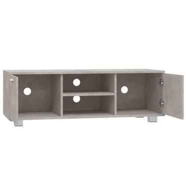 vidaXL Έπιπλο Τηλεόρασης Γκρι Σκυροδέματος 120x40,5x35cm Επεξ. Ξύλο