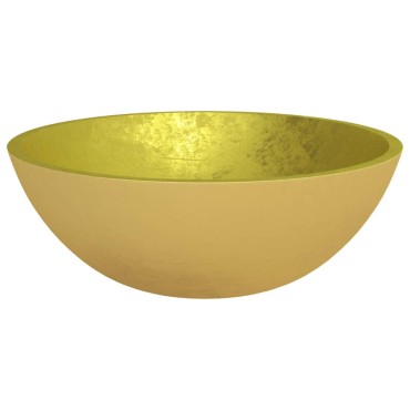 vidaXL Νιπτήρας Χρυσός 50 x 37 x 14 εκ. Γυάλινος