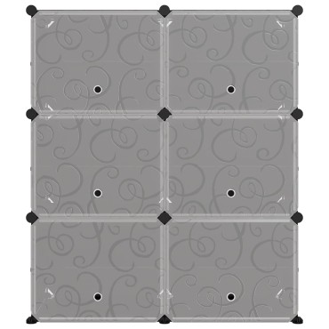vidaXL Παπουτσοθήκη Μαύρη 84,5x31x93,5cm από Πολυπροπυλένιο