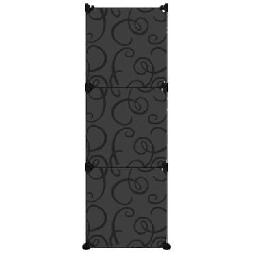 vidaXL Παπουτσοθήκη Μαύρη 84,5x31x93,5cm από Πολυπροπυλένιο