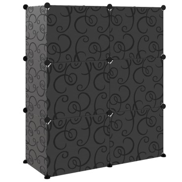 vidaXL Παπουτσοθήκη Μαύρη 84,5x31x93,5cm από Πολυπροπυλένιο