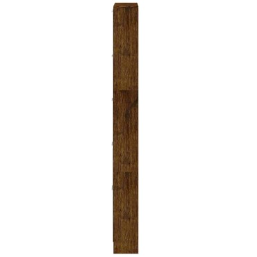 vidaXL Παπουτσοθήκη Καπνιστή Δρυς 59x17x169cm από Επεξεργασμένο Ξύλο