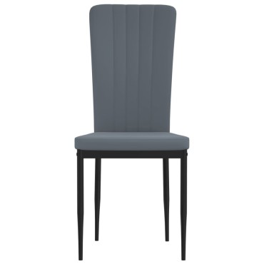 vidaXL Καρέκλες Τραπεζαρίας 2 τεμ. Σκούρο Γκρι Βελούδινες 42x57,5x95cm